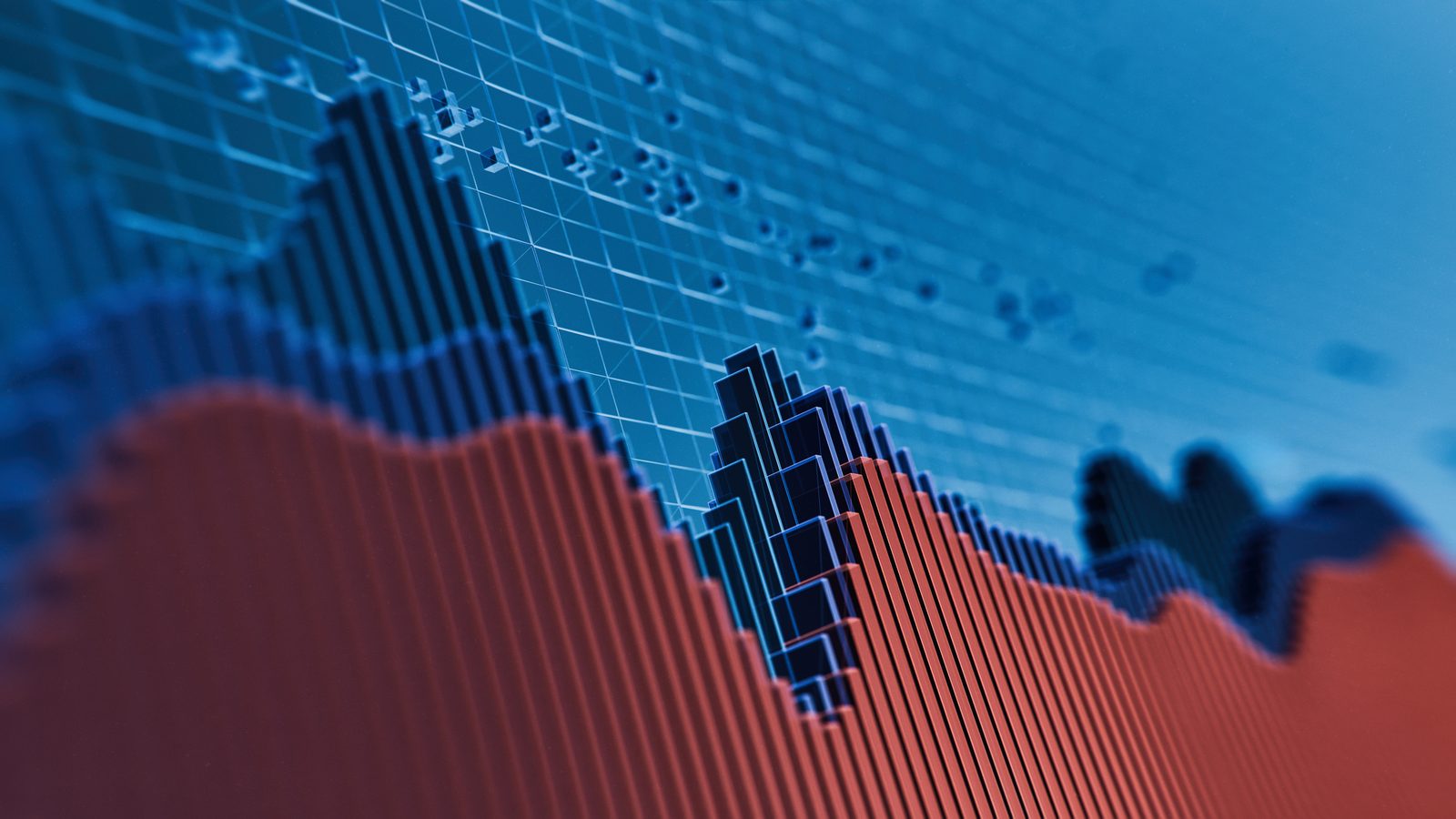 Abstract blue and orange financial data chart representing what an LSP pricing conversation should cover beyond per word rates